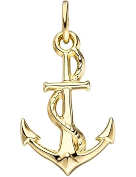 8 k ( 333 ) Gold Anhänger - Anker im Stil einer Ankerkette - B 14,30 mm - H 22,40 mm - T 2,40 mm