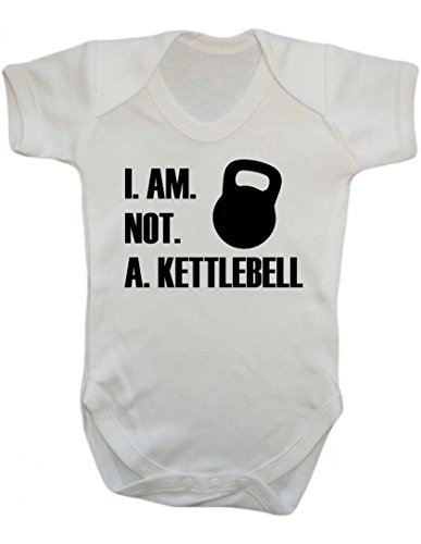 Kettlebell gym babygrow, I am not a kettlebell - baby grow vest onsie (12-18)