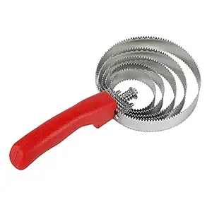 kathson 5 Ringes Curry Comb Horse Brush Scraper Reversible Stainless Steel Livestock Shedding Comb with Soft Touch Grip