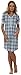 Italian Fashion Yara Short Sleeve Maternity/Nursing Nightdress,Size S,Black-Blue