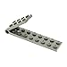 Produktbild 1 x Lego System Scharnier Platte alt-hell grau 2 x 9 Gelenk komplett Hinge (doppel Loch) 6464 3324c01