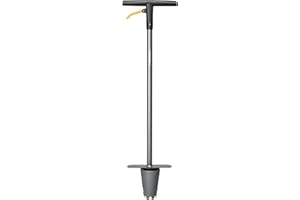 Fiskars Plantoir à Bulbes, Ergo, Longueur : 1 m, Poids : 1,95 kg, Acier/Plastique, Noir/Orange, 1057078