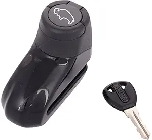 Abus WV01RCA07890 Solid Cast Metal Motorcycle Disc Brake Lock with 2 Keys (Black)