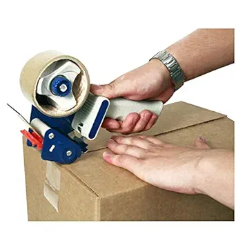 AS ENTERPRISES Mhk Ikon Metal Tape Dispenser for Cartoon Packing with Transparent Tape (75mm/3 Inch)