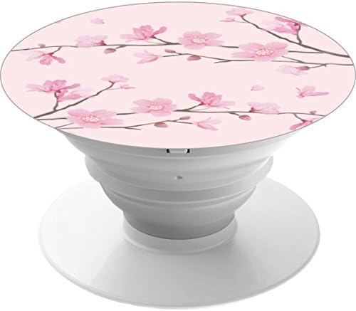 Multi-Function Pop Out Phone Grip and Stand, Socket Mobile Holder for your Phone &amp; Tablet - cherry blossom pink