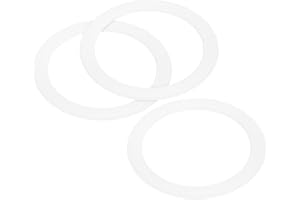 sourcing map Gasket Seal Coffee Maker White Silicone Ring Replacement 62x80.5x2.5mm for 9-Cup Aluminium Coffee Pot, Pack of 3