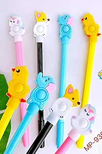 Tera13 Cartoon Character pop it Pen for Kids Stylish Pen Pen for Girls pop it Pen for Kids Stylish Pen Return Gift Birthday Party (4 Piece)