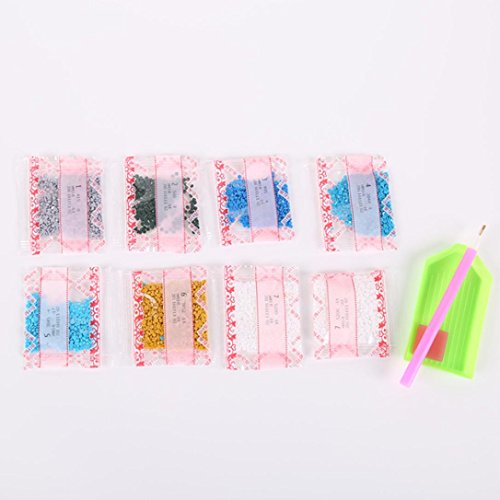 Igemy 30*30cm Schmetterling Blumen Diamant Stickerei 5D Diamant DIY Malerei Kreuz Stich Kunsthandwerk (30*30cm) - 7