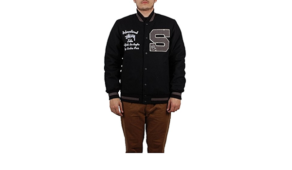 stussy big s letterman jacket