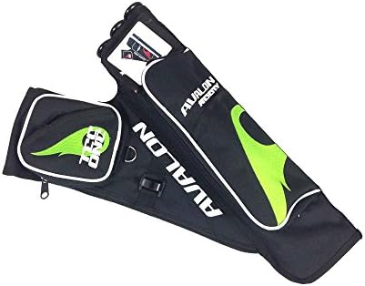 Avalon Archery TEC ONE Target Quiver Black with Flame Decal Right Handed (Green)