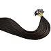 100S Strands 18" 20" 22" Pre Bonded Hair Extensions Keratin U Tip Nail Remy Human Hair Straight, 18"-50g, 02# Dark Brown