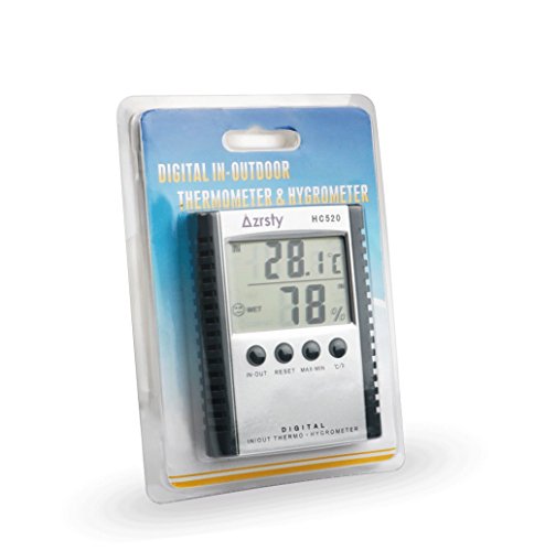Hygrometer Thermometer Azrsty Innen / Außen Temperatur Messgerät Feuchtigkeitsmesser Thermo-Hygrometer ( Sonde, Batterie inklusive) - 7