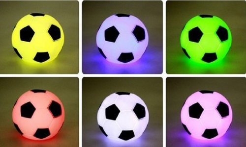 maltonyo17 Weihnachts Schlafzimmer Kind Funny Fußball Soccer Farbwechsel LED Lampe Nacht Licht Zubehör Geschenk Spielzeug - 2