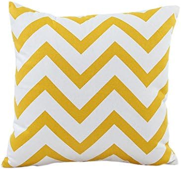RenZhenDian Hot New Car Travel Sofa Home Wavy Patterns Pillow Cover Case (Yellow)