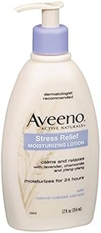 Aveeno Active Naturals Moisturizing Lotion - Stress Relief - With Lavender, Chamomile, & Ylang-Ylang - Net Wt. 12 FL OZ (354 mL) Per Bottle - by Aveeno