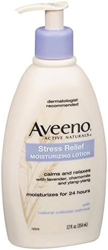 Aveeno Active Naturals Moisturizing Lotion - Stress Relief - With Lavender, Chamomile, & Ylang-Ylang - Net Wt. 12 FL OZ (354 mL) Per Bottle - by Aveeno