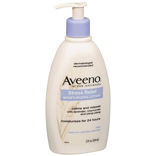 Aveeno Active Naturals Moisturizing Lotion - Stress Relief - With Lavender, Chamomile, & Ylang-Ylang - Net Wt. 12 FL OZ (354 mL) Per Bottle - by Aveeno