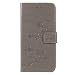 Produktbild jbTec Flip Case Handy-Hülle Book #S26 Schmetterlinge & Blumen zu Samsung Galaxy A6 2018/Plus 2018 - Handytasche Schutz Cover Bookstyle Booklet, Farbe:Grau, Modell:Galaxy A6 2018/SM-A600