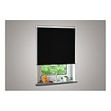 SHINY HOME® 2 Jahre Garantie Rollo (Breite und Höhe) 100 x 175cm für Fenster Tür mit Klemmträgern Verdunklung Verdunklungsrollo Klemmträger Fensterrollo Silberbeschichtung Schwarz - 6