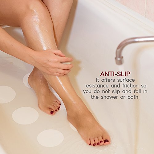 18 große runde Anti Rutsch Sticker in transparent für Sicherheit in Badewanne und Dusche – Bessere Bodenhaftung und Oberflächen Widerstand - 5