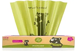 225-Count Earth Rated Lavender-Scented X-Large Pet Waste Bags for Dog Waste, Cat Litter, and Pantries