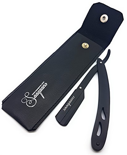 Saaqaans BSR-01 Neu Gerade Schneiden Kehle Rasiermesser, Manuelle Männer Rasierer (Cut Throat Razor Black) - 6