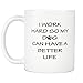 Produktbild lilihome Dog Coffee Mug - I Work Hard so My Dog Can have A Better Life - 11 oz Ceramic Coffee Mug - Dog Lovers Gift for Men, Women, Dog Dads, Dog Moms.