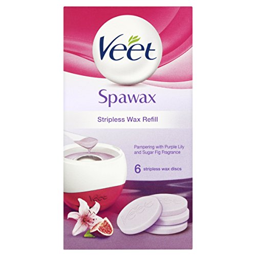 Veet Purple Lily and Sugar Fig Spa Stripless Wax Refills - Pack of 6 Discs