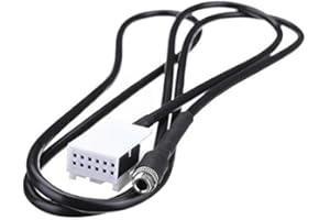 MERIGLARE Set 3.5 Prise Jack AUX Auxiliaire Input Audio Câble Adaptateur Pour BMW E60 E61 E63 E64