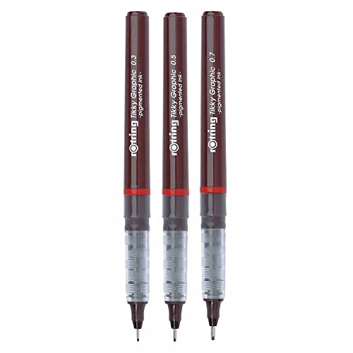 rOtring 1904812 Tikky-Grafik-Fineliner-Stifteset (3-teilig) - 3