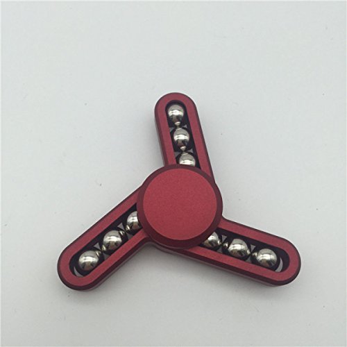 YIHANG @ Fidget Spinner Clover Nine Beads Fingertip Gyroscope Finger Spiral Decompression Toys,Red