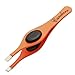 Candure® Slant Tip Hair Eyebrow Tweezers - Stainless Steel (Orange)