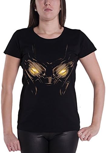 Black Panther T Shirt Marvel Eyes Glowing Official Womens Black Skinny Fit 16