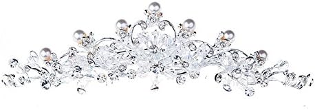 Bridal Wedding Prom Accessories Imtation Pearl Crystal Handmdae Tiara Comb