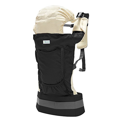Rakuka Embrace Babytrage mit schützender Schlafkappe, Perfekt für Winter, Unisex, Babybauchtrage für Vater und Mutter, Tasche für Windel, Geeignet für Bauch-, Rücken- und Hüfttrage