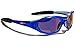 Produktbild X-Loop Lunettes de Soleil - Sport - Cyclisme - Ski - Tennis - Moto - Plage / Mod. 010P Bleu Translucide Ice Blue Iridium