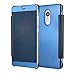 Produktbild BCIT Xiaomi RedMi Note 4 Hülle - Luxus Elegant Glitter Smart Flip Ultra Slim Ansicht Galvanisierter Spiegel Hard Clear Transparente Telefon Tasche für Xiaomi RedMi Note 4 - Azur Blau