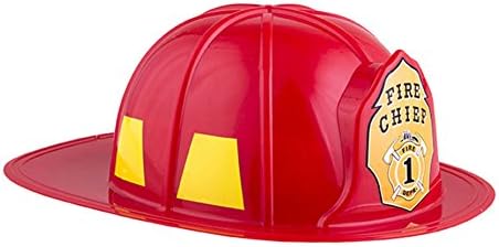 Fancy Ole – Fireman Helmet Fire Chief Firefighter Adult Accessories Hat, Red