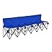 Produktbild Outsunny Campingbank Faltbank Gartenbank Klappbank Bank Camping 6-Sitzer mit Tragetasche, Oxford+Metall, Schwarz/Blau, 279x48x80cm (Blau)