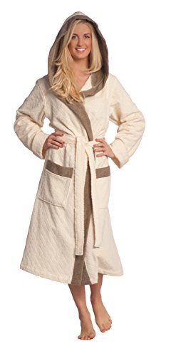 Preisvergleich Produktbild Vossen Damen Herren Bademantel Beige Gr. L