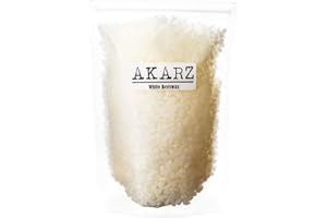 AKARZ Blanco Cera de Abejas (105g) Orgánica Natural Pura para Bálsamos Labiales DIY Lociones Velas Pastillas de Cera de Abejas