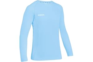 FORZA Junior Boys’ Base Layer Long Sleeve Top | Moisture Wicking, 4‑Way Stretch Compression Undershirt for for All Sports | Multiple Sizes and Colours Available