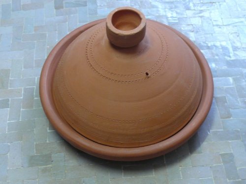 Marokkanische Tajine zum Kochen unglasiert Ø 30 cm f. 3-4 Personen