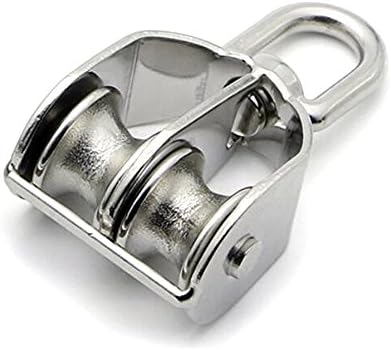 M50 304 Stainless Steel Pulley Fixed Pulley Double pulleyHanging Round Wire Pulley Marine Pulley