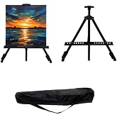 Temel Katlanabilir Metal Tripod Ş&ouml;vale - Ayarlanabilir, Taşıma &Ccedil;antalı, Siyah