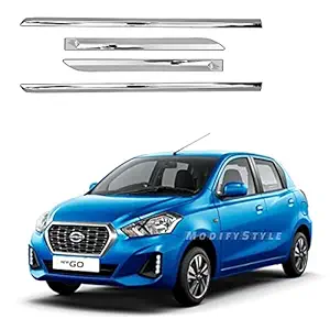 ModifyStyle Side Beading/Side Cladding/Door Garnish/Door Protector Chrome Suitable for Datsun Go (2019 to Present) Type 2 (Set of 4pcs)