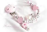 Schnullerkette mit Namen - Geschenk zur Geburt, Taufe, ... - Mädchen -
