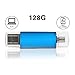 Produktbild Dual USB Anschlüsse für otg-functional Android Handy/PC, 128 GB OTG USB Flash Drive für Handys & Tablet PCs (blau) unterstützt Samsung Galaxy S4/S3/S2/Galaxy Note 3/Note 2/Galaxy Tab 3/LG Optimus G/L9/Motorola Xoom/Razr/Blackberry Z10/Q10/PlayBook/HTC One/X/Nokia Lumia 920/Asus Google Nexus 7/Asus Memo Pad/PS3, Laptop & Tablet