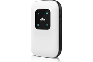 KARBOR 4G-Mobile-WLAN-Router (300 Mbit/s Download / 50 Mbit/s Upload), 2100mAh Tragbarer WLAN-Hotspot Kompatibel mit Allen europäischen SIM-Karten, Bis zu 10 Geräte verbinden