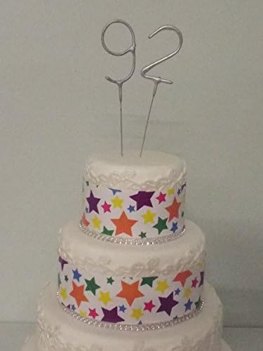 sparkler / sparkling number birthday cake candles age aged 92 92nd